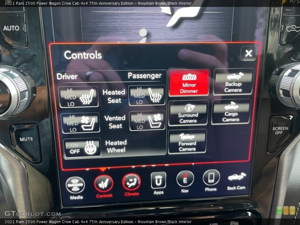 Mountain Brown/Black Interior Controls for the 2021 Ram 2500 Power Wagon Crew Cab 4x4 75th Anniversary Edition #142898332