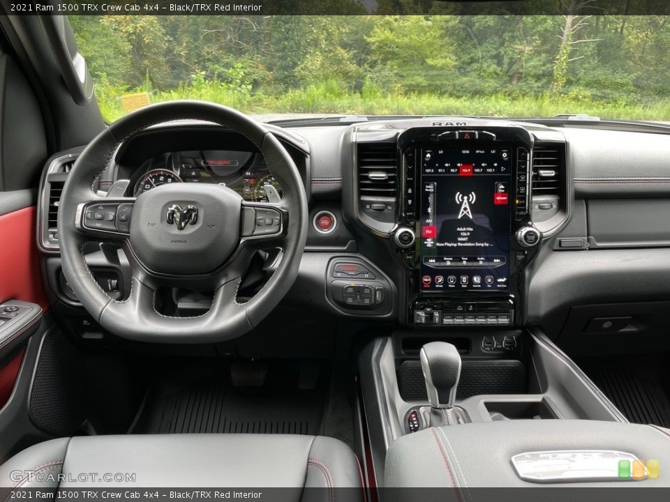 Black/TRX Red Interior Dashboard for the 2021 Ram 1500 TRX Crew Cab 4x4 #142899373
