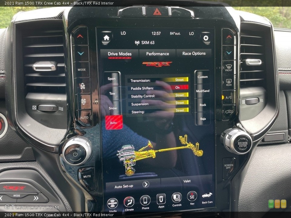 Black/TRX Red Interior Controls for the 2021 Ram 1500 TRX Crew Cab 4x4 #142899508