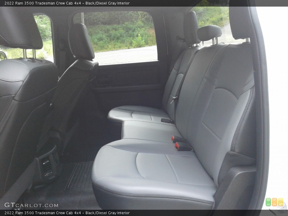 Black/Diesel Gray Interior Rear Seat for the 2022 Ram 3500 Tradesman Crew Cab 4x4 #142899937