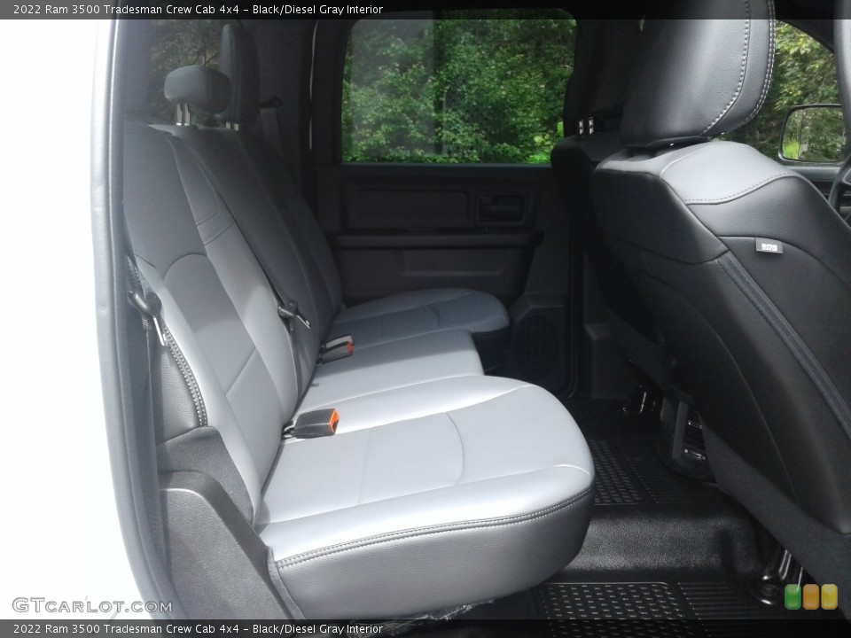 Black/Diesel Gray Interior Rear Seat for the 2022 Ram 3500 Tradesman Crew Cab 4x4 #142899973