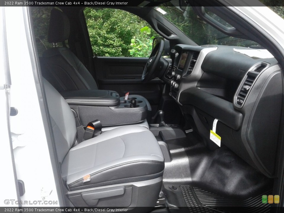 Black/Diesel Gray Interior Front Seat for the 2022 Ram 3500 Tradesman Crew Cab 4x4 #142899991