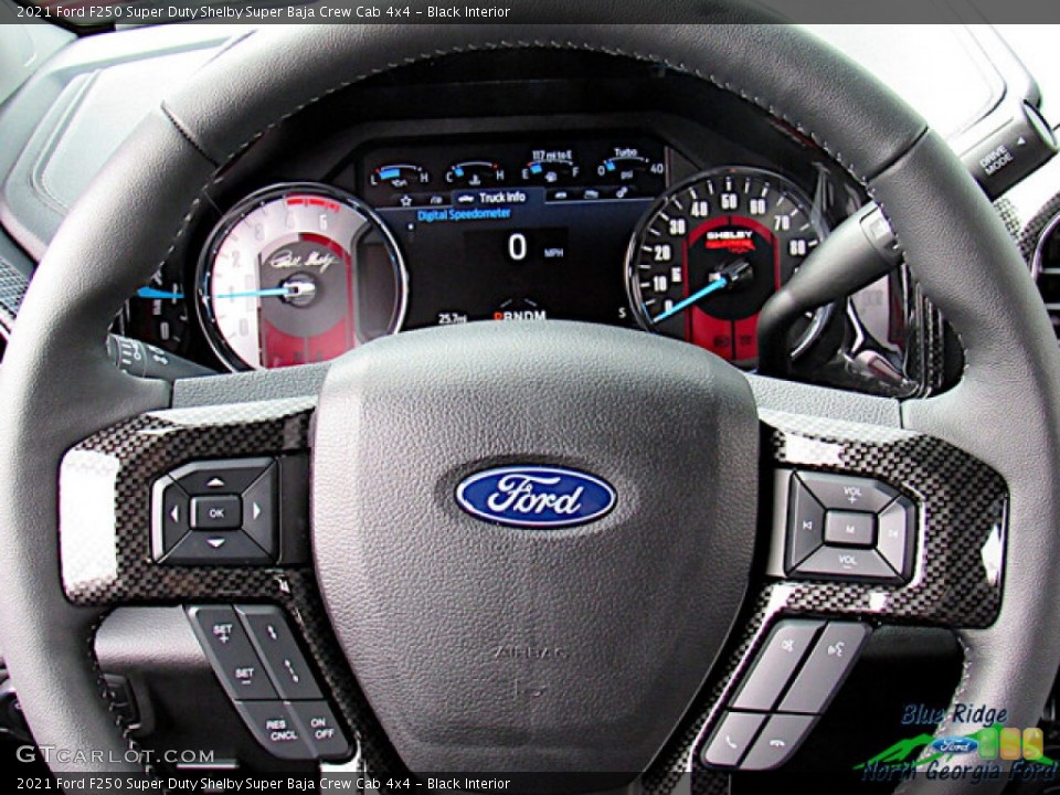Black Interior Steering Wheel for the 2021 Ford F250 Super Duty Shelby Super Baja Crew Cab 4x4 #142905355