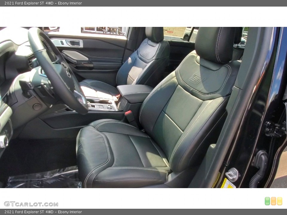 Ebony Interior Front Seat for the 2021 Ford Explorer ST 4WD #142905631