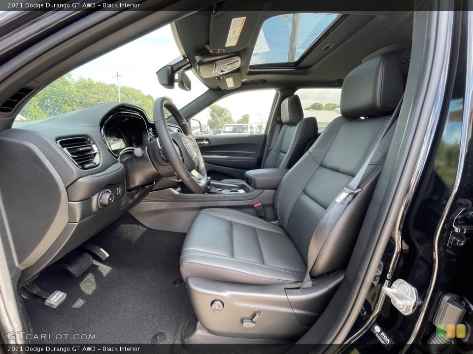 Black Interior Front Seat for the 2021 Dodge Durango GT AWD #142908004