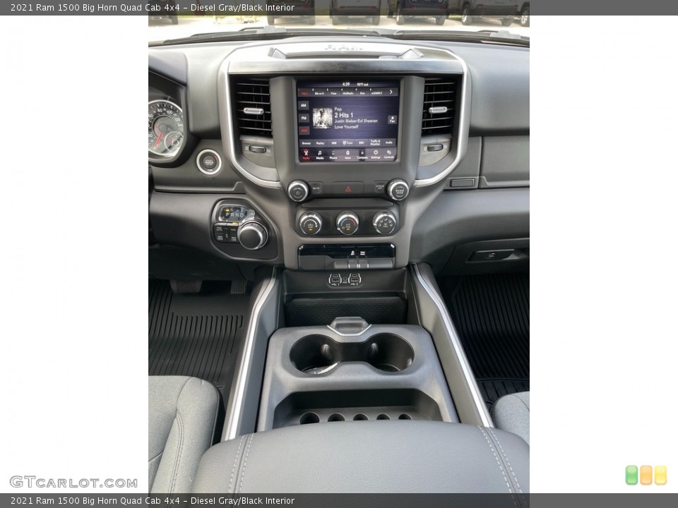 Diesel Gray/Black Interior Controls for the 2021 Ram 1500 Big Horn Quad Cab 4x4 #142908687