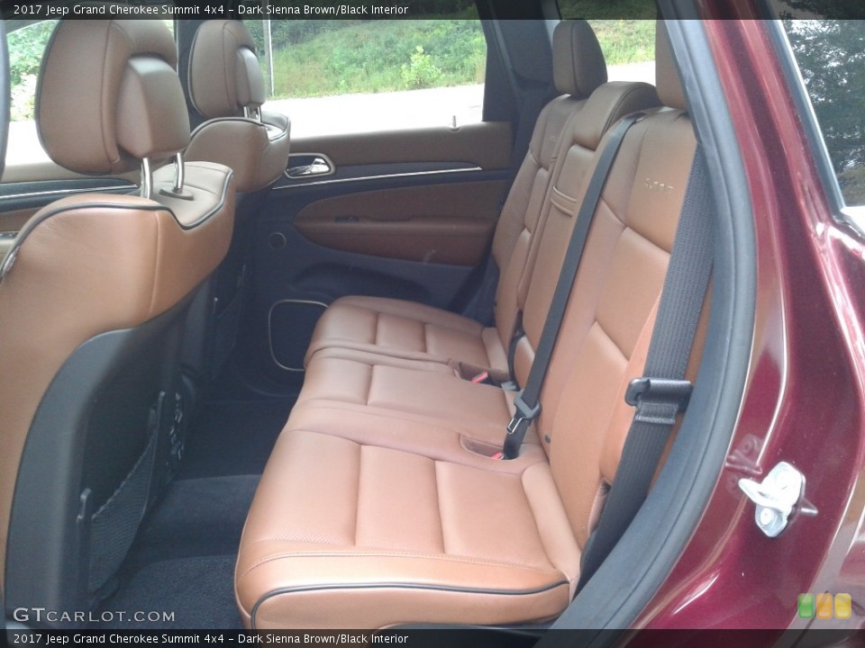 Dark Sienna Brown/Black Interior Rear Seat for the 2017 Jeep Grand Cherokee Summit 4x4 #142908726