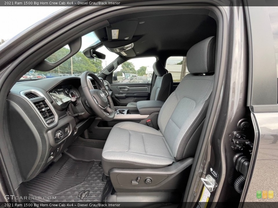 Diesel Gray/Black Interior Front Seat for the 2021 Ram 1500 Big Horn Crew Cab 4x4 #142909203