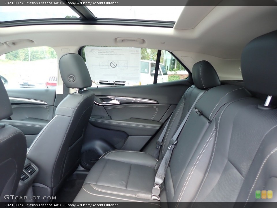 Ebony w/Ebony Accents Interior Rear Seat for the 2021 Buick Envision Essence AWD #142909263