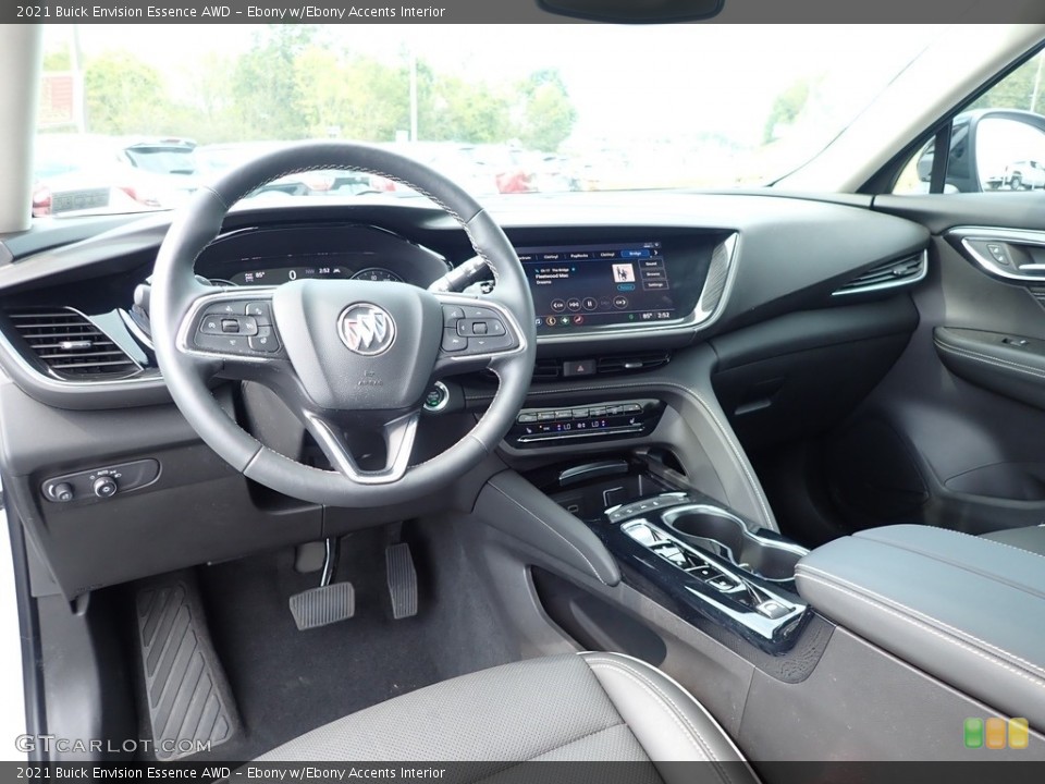 Ebony w/Ebony Accents Interior Photo for the 2021 Buick Envision Essence AWD #142909284