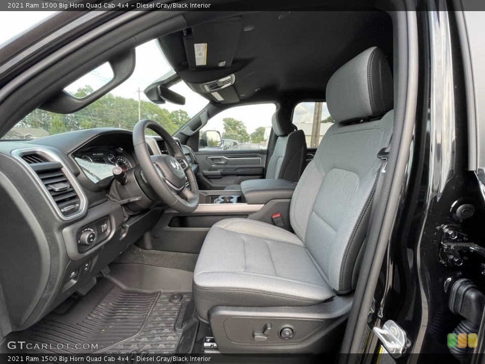Diesel Gray/Black Interior Front Seat for the 2021 Ram 1500 Big Horn Quad Cab 4x4 #142910895