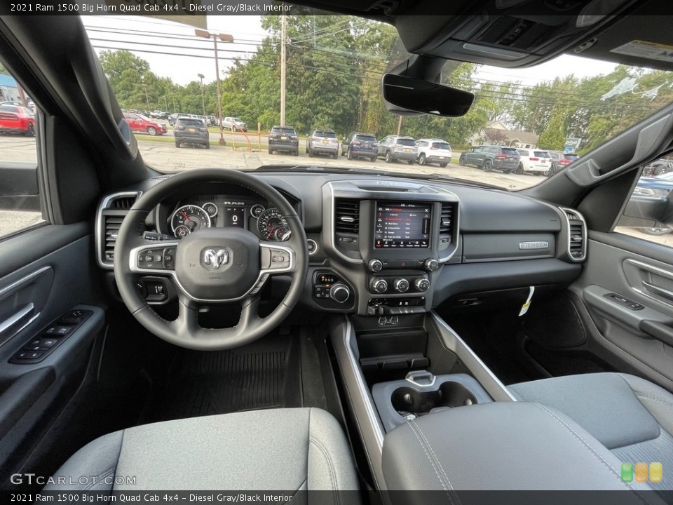 Diesel Gray/Black Interior Photo for the 2021 Ram 1500 Big Horn Quad Cab 4x4 #142910943