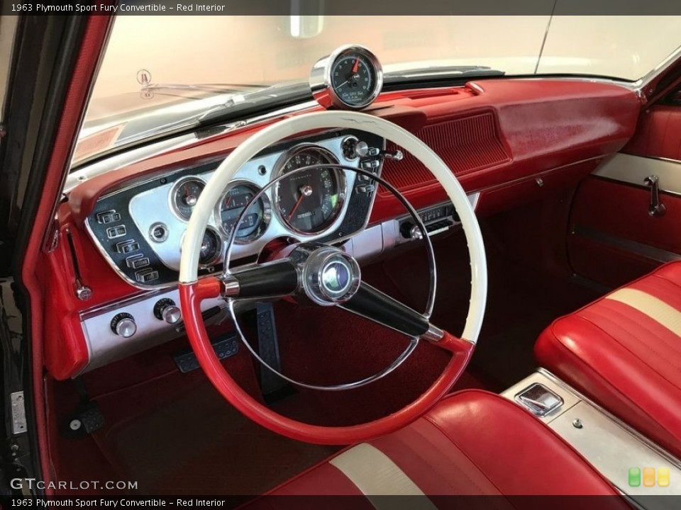 Red Interior Photo for the 1963 Plymouth Sport Fury Convertible #142911270