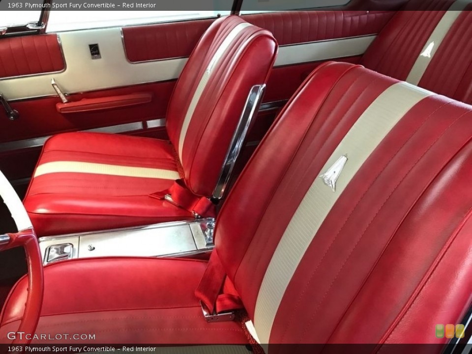 Red 1963 Plymouth Sport Fury Interiors