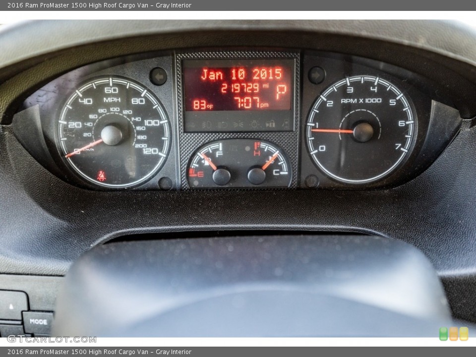 Gray Interior Gauges for the 2016 Ram ProMaster 1500 High Roof Cargo Van #142911426