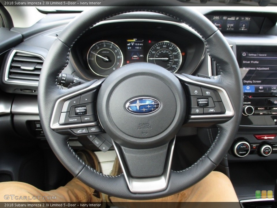 Ivory Interior Steering Wheel for the 2018 Subaru Impreza 2.0i Limited 5-Door #142914075