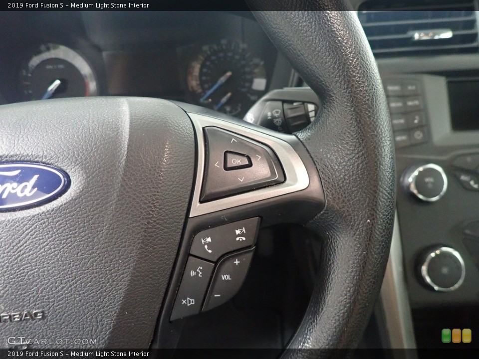 Medium Light Stone Interior Steering Wheel for the 2019 Ford Fusion S #142918624