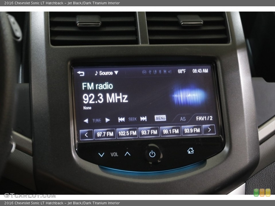 Jet Black/Dark Titanium Interior Audio System for the 2016 Chevrolet Sonic LT Hatchback #142920250