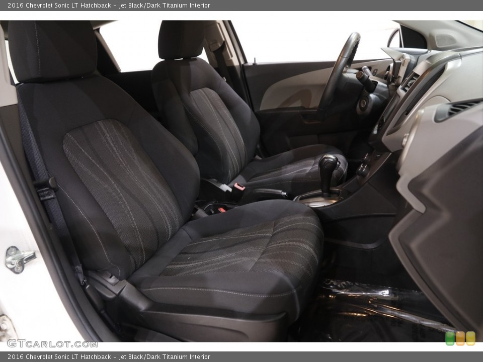 Jet Black/Dark Titanium Interior Front Seat for the 2016 Chevrolet Sonic LT Hatchback #142920303