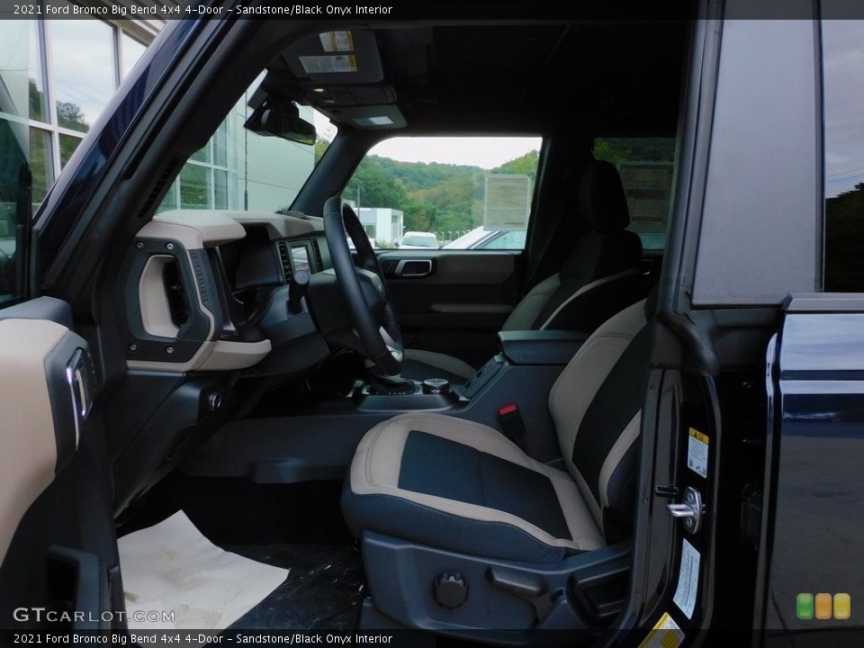 Sandstone/Black Onyx Interior Front Seat for the 2021 Ford Bronco Big Bend 4x4 4-Door #142921510