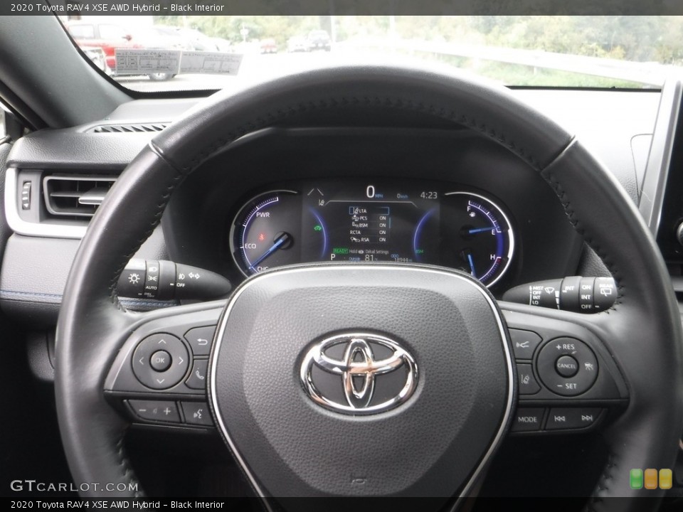 Black Interior Steering Wheel for the 2020 Toyota RAV4 XSE AWD Hybrid #142922392