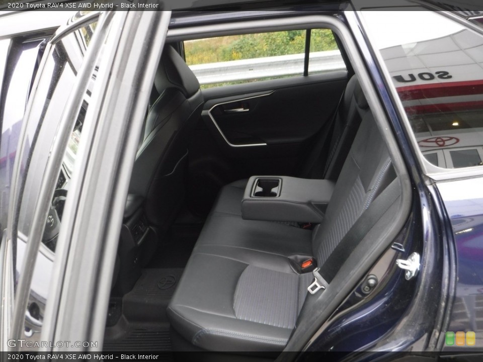 Black Interior Rear Seat for the 2020 Toyota RAV4 XSE AWD Hybrid #142922488