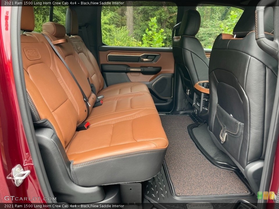Black/New Saddle Interior Rear Seat for the 2021 Ram 1500 Long Horn Crew Cab 4x4 #142922536