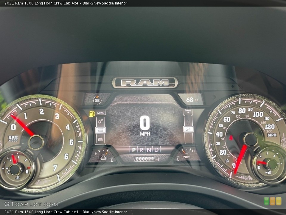 Black/New Saddle Interior Gauges for the 2021 Ram 1500 Long Horn Crew Cab 4x4 #142922680