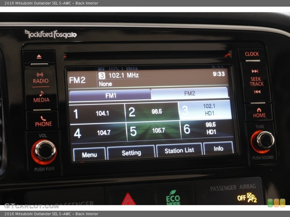Black Interior Audio System for the 2016 Mitsubishi Outlander SEL S-AWC #142925886