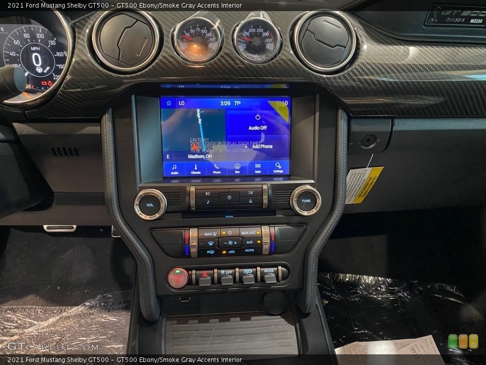 GT500 Ebony/Smoke Gray Accents Interior Controls for the 2021 Ford Mustang Shelby GT500 #142927161