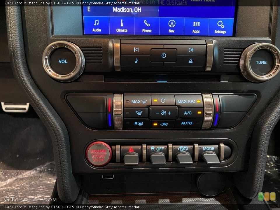 GT500 Ebony/Smoke Gray Accents Interior Controls for the 2021 Ford Mustang Shelby GT500 #142927209