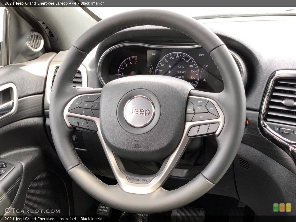 Black Interior Steering Wheel for the 2021 Jeep Grand Cherokee Laredo 4x4 #142927509