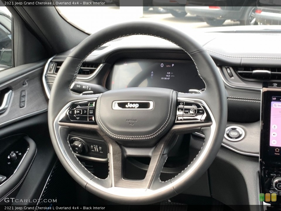 Black Interior Steering Wheel for the 2021 Jeep Grand Cherokee L Overland 4x4 #142927833