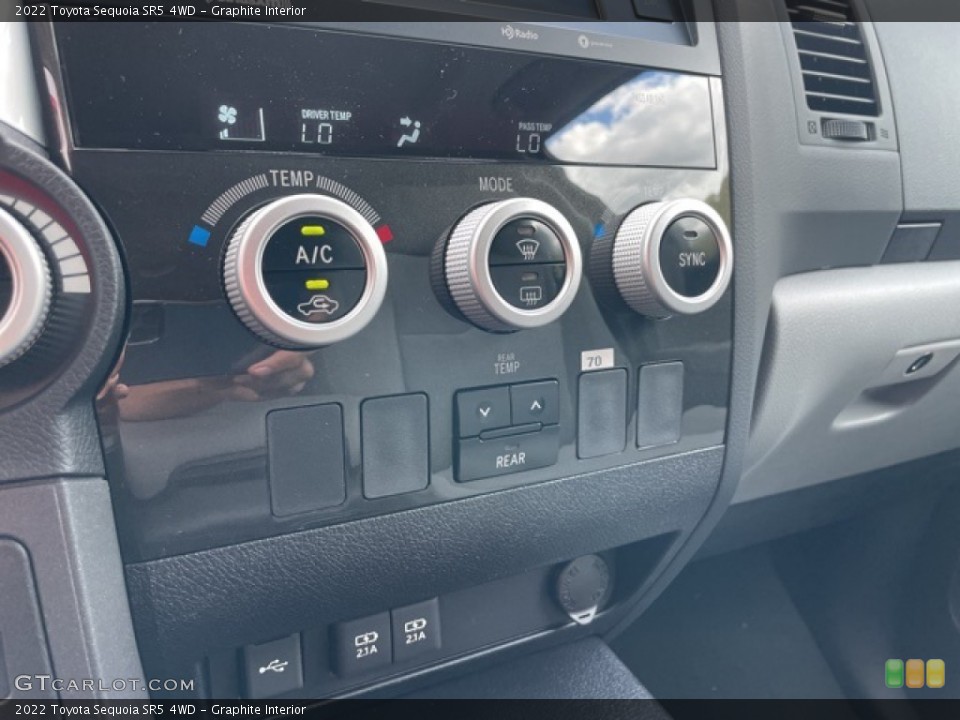 Graphite Interior Controls for the 2022 Toyota Sequoia SR5 4WD #142929102