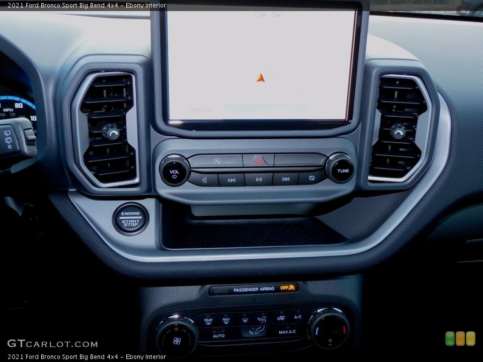 Ebony Interior Navigation for the 2021 Ford Bronco Sport Big Bend 4x4 #142932891