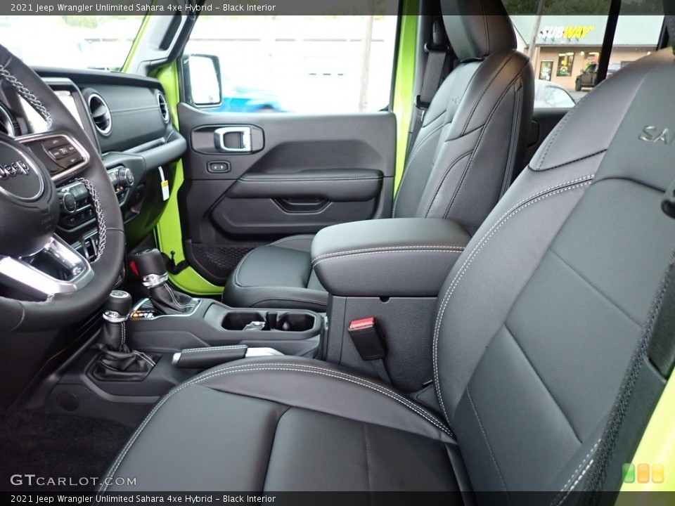 Black Interior Front Seat for the 2021 Jeep Wrangler Unlimited Sahara 4xe Hybrid #142934583