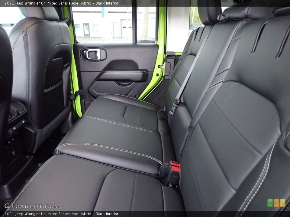 Black Interior Rear Seat for the 2021 Jeep Wrangler Unlimited Sahara 4xe Hybrid #142934605