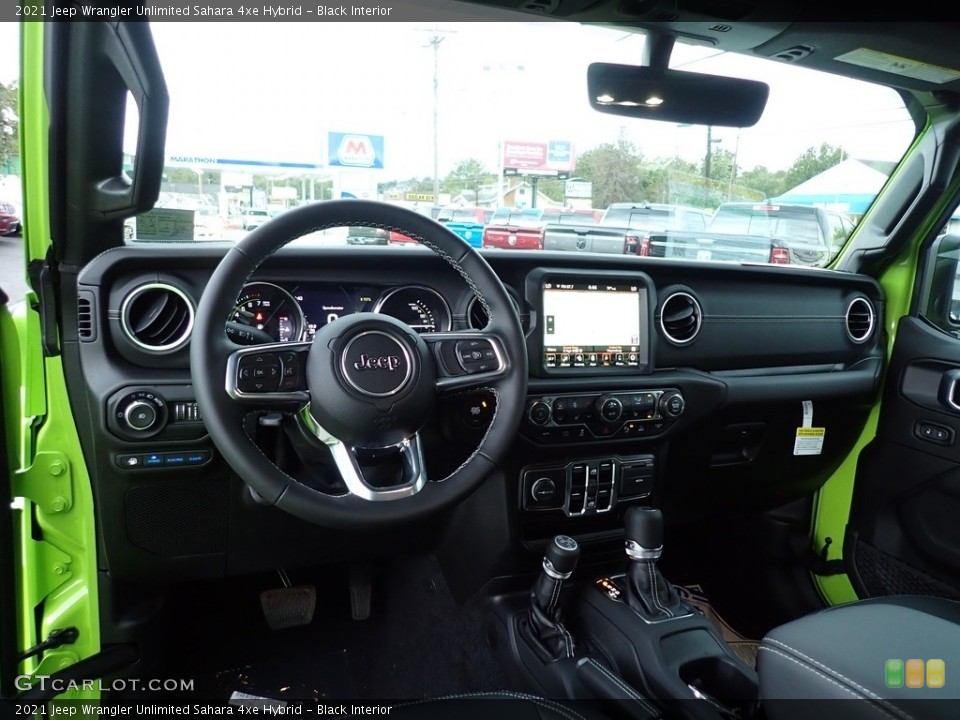 Black Interior Dashboard for the 2021 Jeep Wrangler Unlimited Sahara 4xe Hybrid #142934631
