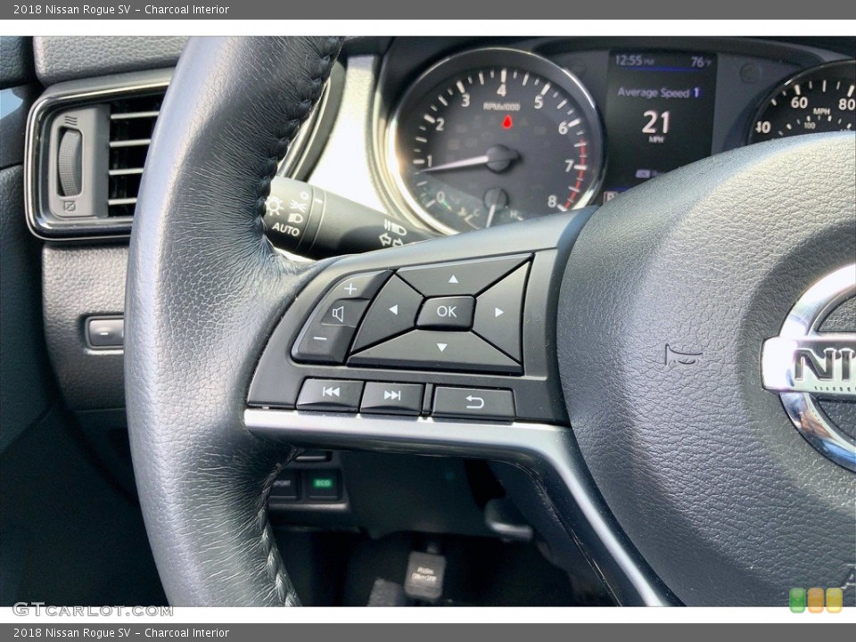 Charcoal Interior Steering Wheel for the 2018 Nissan Rogue SV #142940661