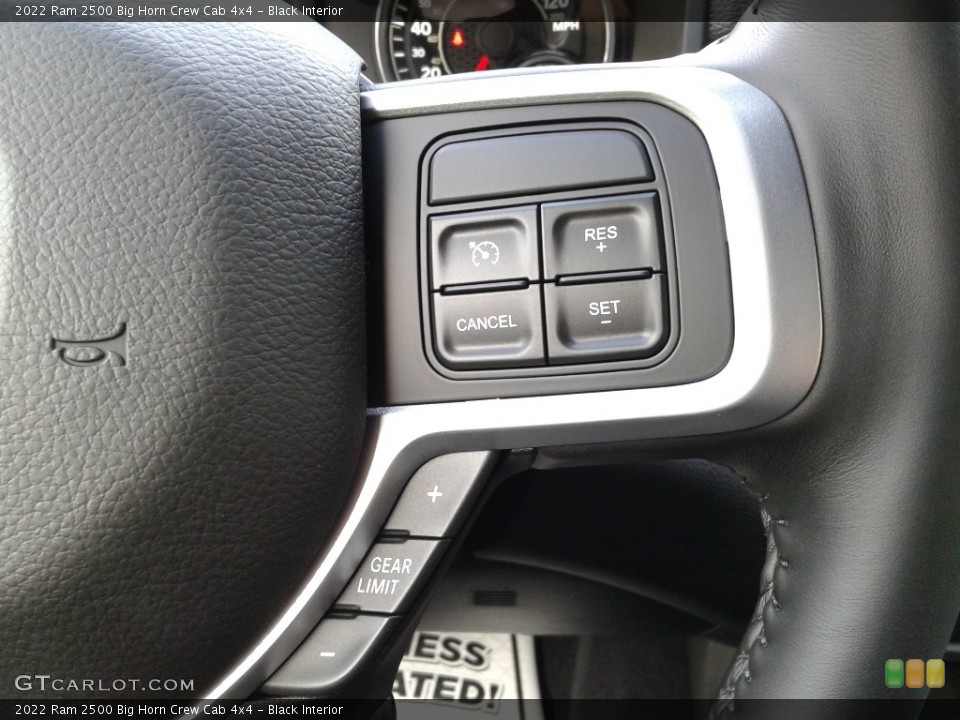Black Interior Steering Wheel for the 2022 Ram 2500 Big Horn Crew Cab 4x4 #142947564