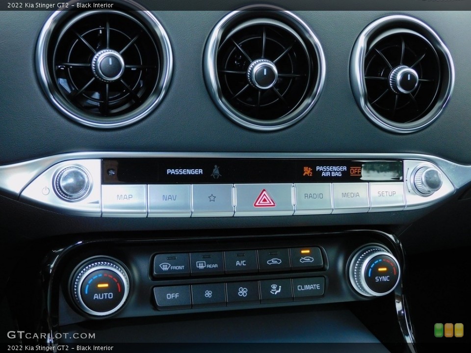 Black Interior Controls for the 2022 Kia Stinger GT2 #142960677
