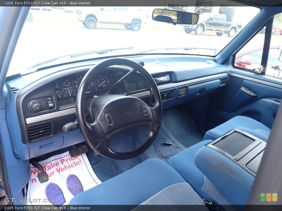Blue 1995 Ford F350 Interiors