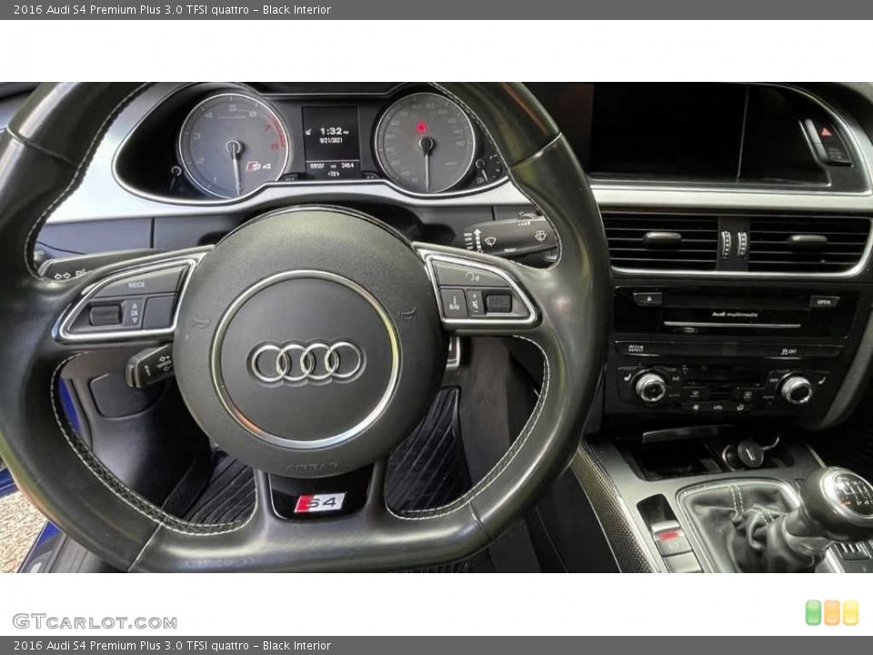 Black Interior Steering Wheel for the 2016 Audi S4 Premium Plus 3.0 TFSI quattro #142966325