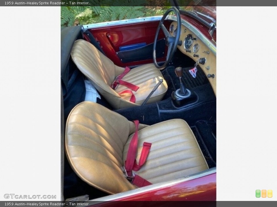 Tan Interior Front Seat for the 1959 Austin-Healey Sprite Roadster #142967111
