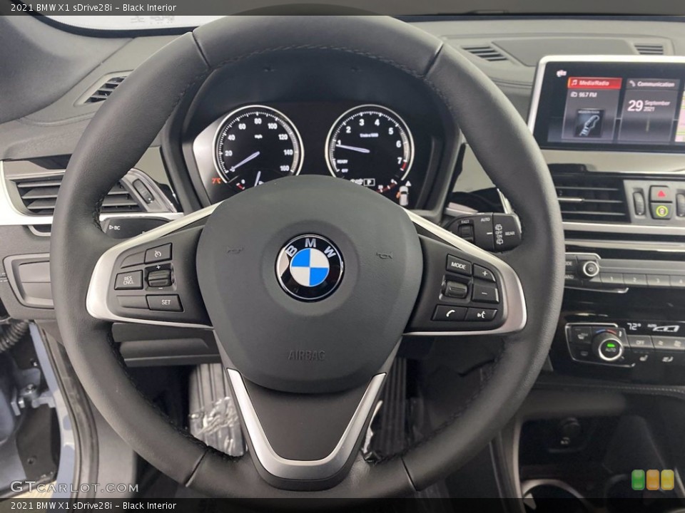 Black Interior Steering Wheel for the 2021 BMW X1 sDrive28i #142967954