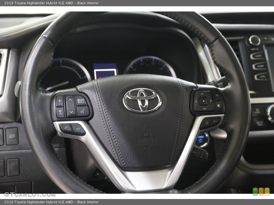 Black Interior Steering Wheel for the 2019 Toyota Highlander Hybrid XLE AWD #142970075