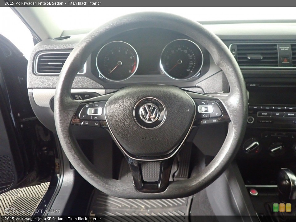 Titan Black Interior Steering Wheel for the 2015 Volkswagen Jetta SE Sedan #142970642
