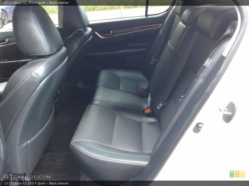 Black Interior Rear Seat for the 2017 Lexus GS 350 F Sport #142971269
