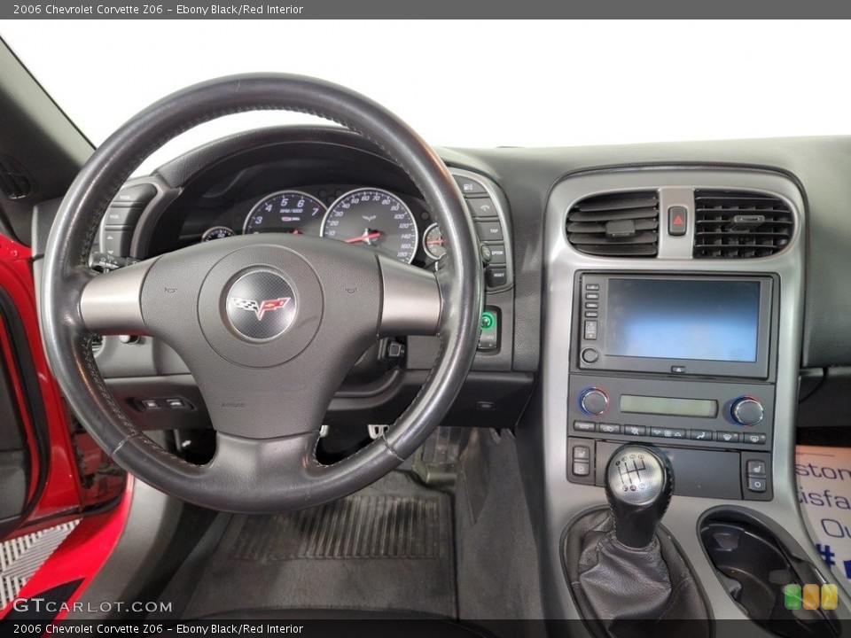 Ebony Black/Red Interior Dashboard for the 2006 Chevrolet Corvette Z06 #142973006