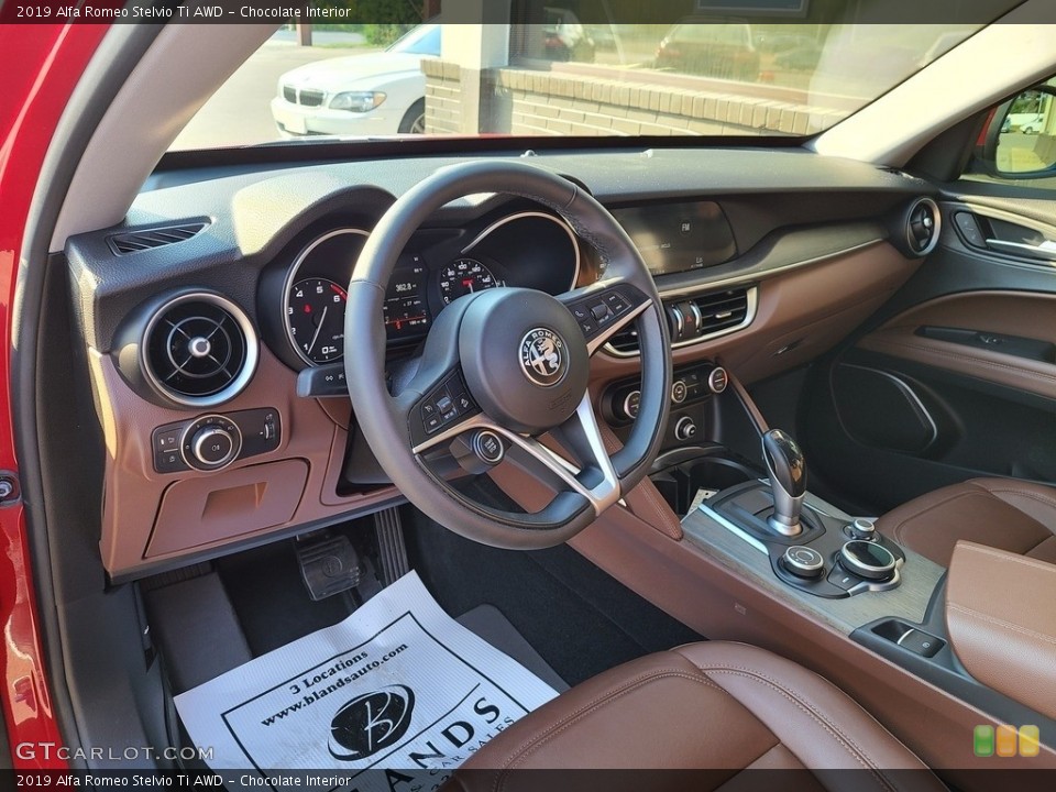 Chocolate Interior Photo for the 2019 Alfa Romeo Stelvio Ti AWD #142973183